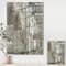 Designart - Grey Silver Geometric Composition - Modern Canvas Art
